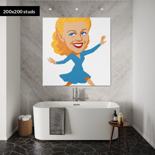 200*200studs, 160*160cm, 63*63inch