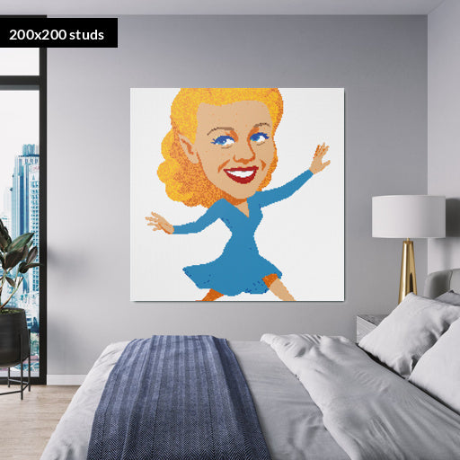 200*200studs, 160*160cm, 63*63inch