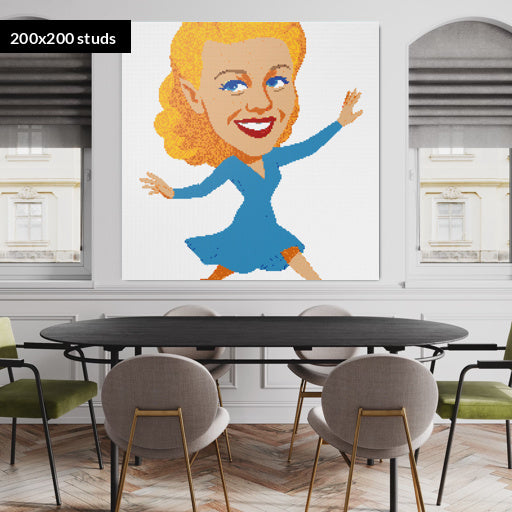 200*200studs, 160*160cm, 63*63inch