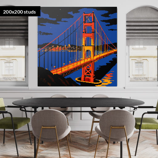 200*200studs, 160*160cm, 63*63inch