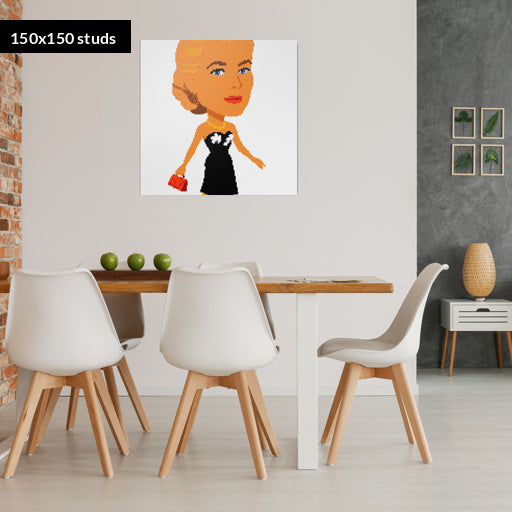 150*150studs, 120*120cm, 47,25*47,25inch