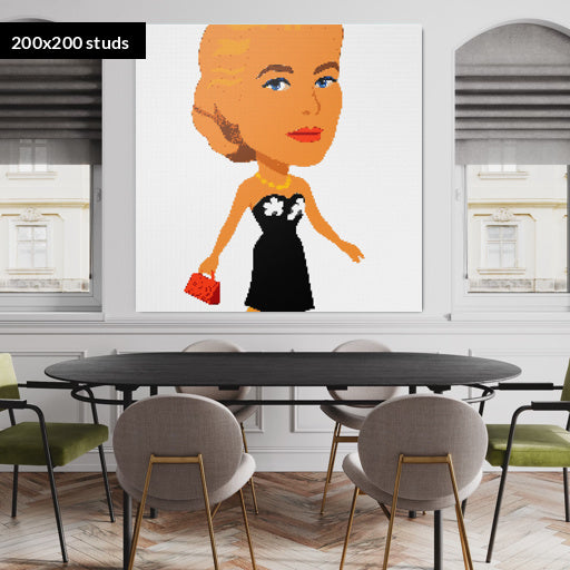 200*200studs, 160*160cm, 63*63inch