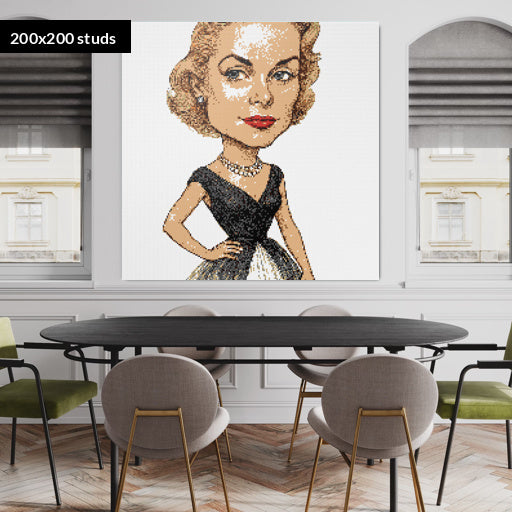 200*200studs, 160*160cm, 63*63inch