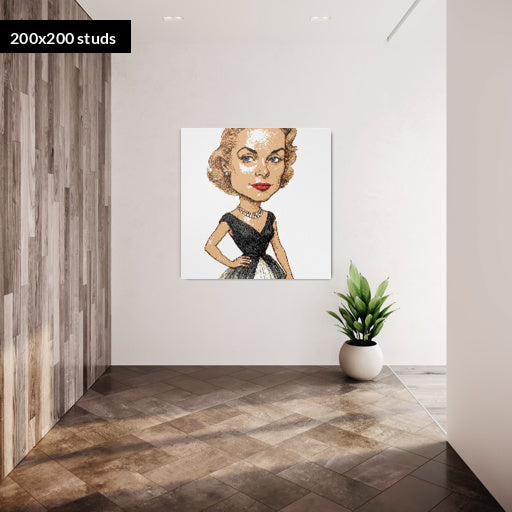 200*200studs, 160*160cm, 63*63inch