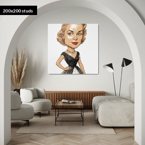 200*200studs, 160*160cm, 63*63inch