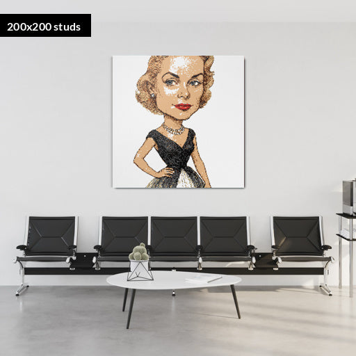 200*200studs, 160*160cm, 63*63inch