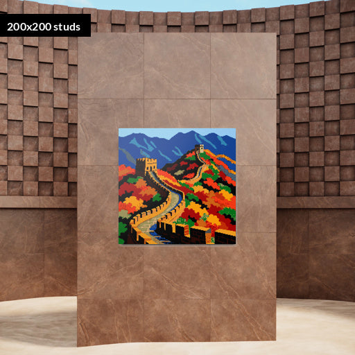 200*200studs, 160*160cm, 63*63inch
