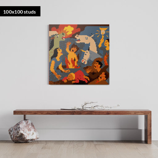 100*100studs, 80*80cm, 31,5*31,5inch
