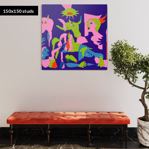 150*150studs, 120*120cm, 47,25*47,25inch