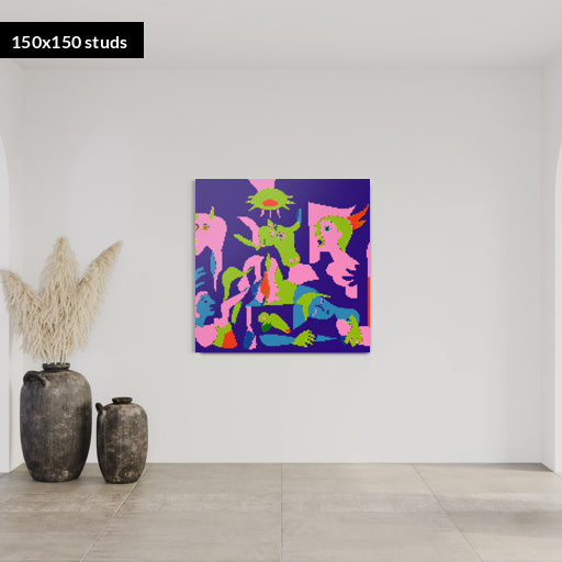 150*150studs, 120*120cm, 47,25*47,25inch