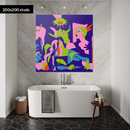 200*200studs, 160*160cm, 63*63inch