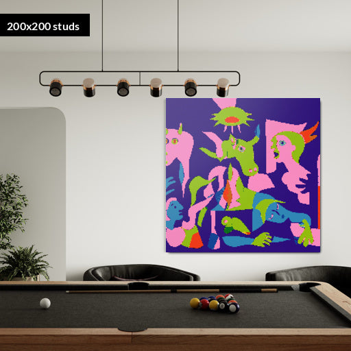 200*200studs, 160*160cm, 63*63inch