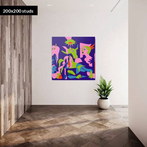 200*200studs, 160*160cm, 63*63inch