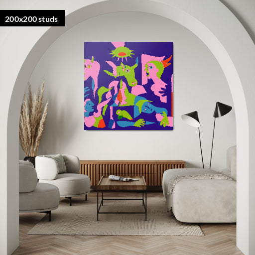 200*200studs, 160*160cm, 63*63inch