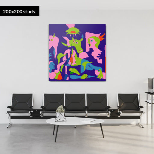 200*200studs, 160*160cm, 63*63inch