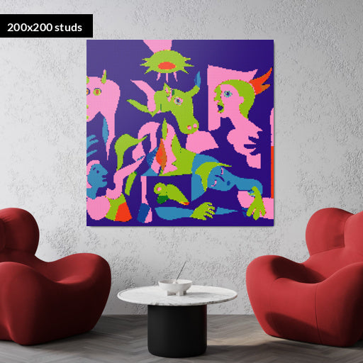 200*200studs, 160*160cm, 63*63inch