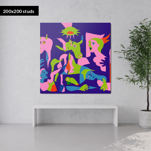 200*200studs, 160*160cm, 63*63inch