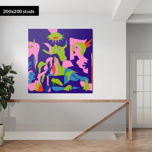 200*200studs, 160*160cm, 63*63inch