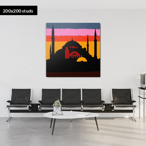 200*200studs, 160*160cm, 63*63inch