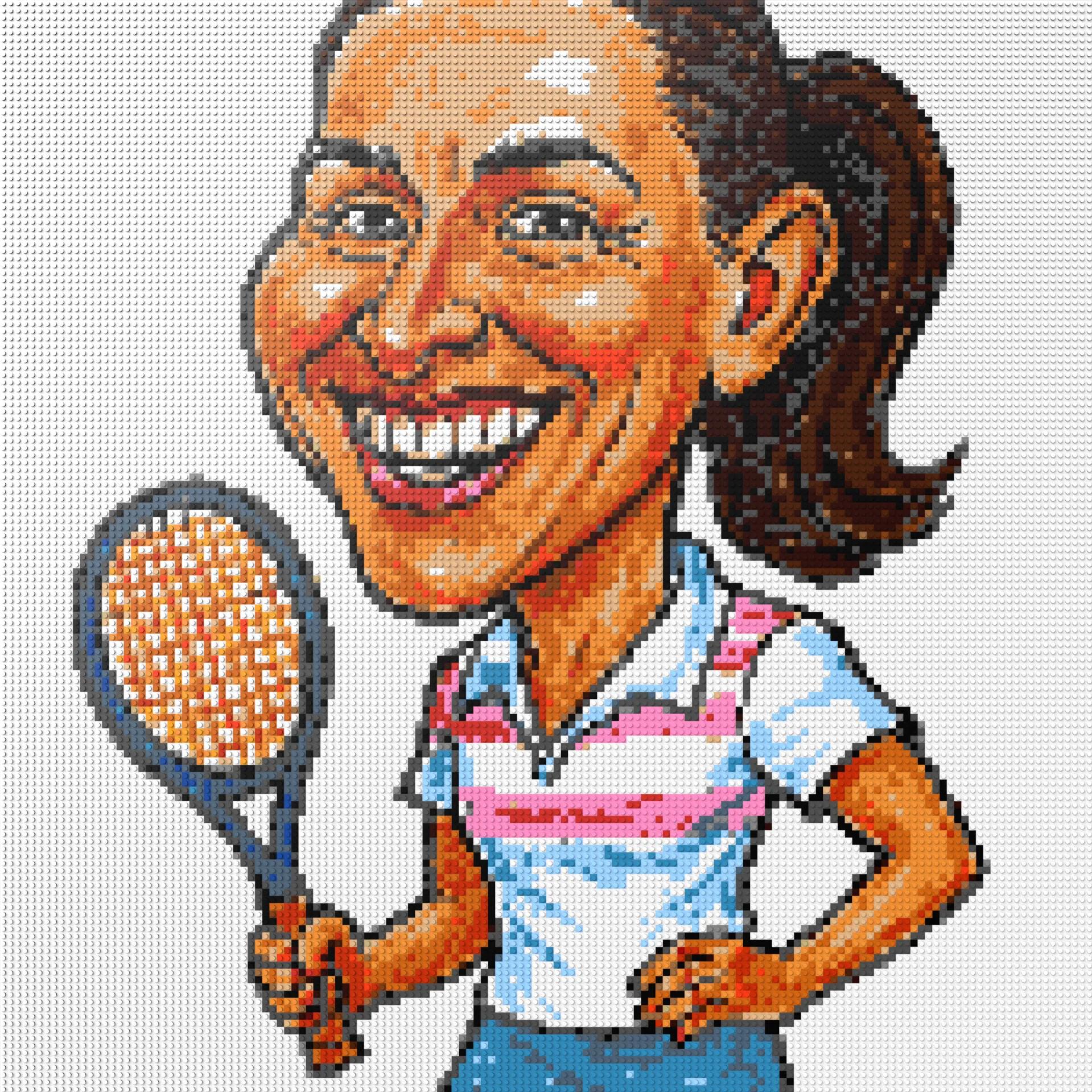 150*150studs, 120*120cm, 47,25*47,25inch