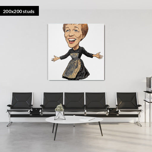 200*200studs, 160*160cm, 63*63inch