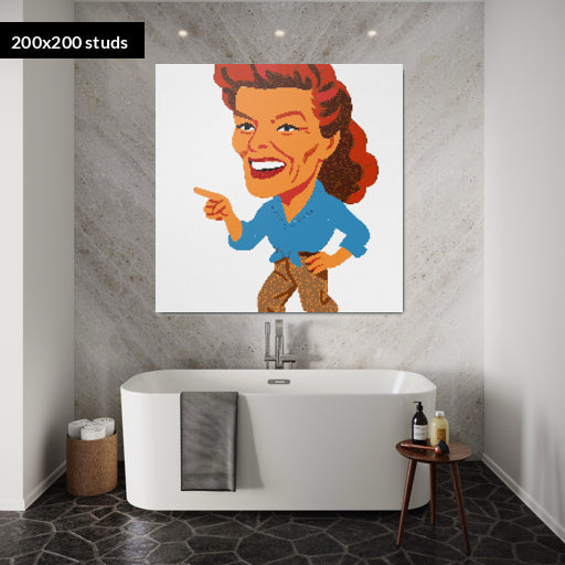 200*200studs, 160*160cm, 63*63inch