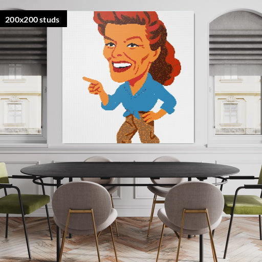 200*200studs, 160*160cm, 63*63inch