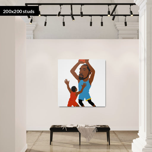 200*200studs, 160*160cm, 63*63inch