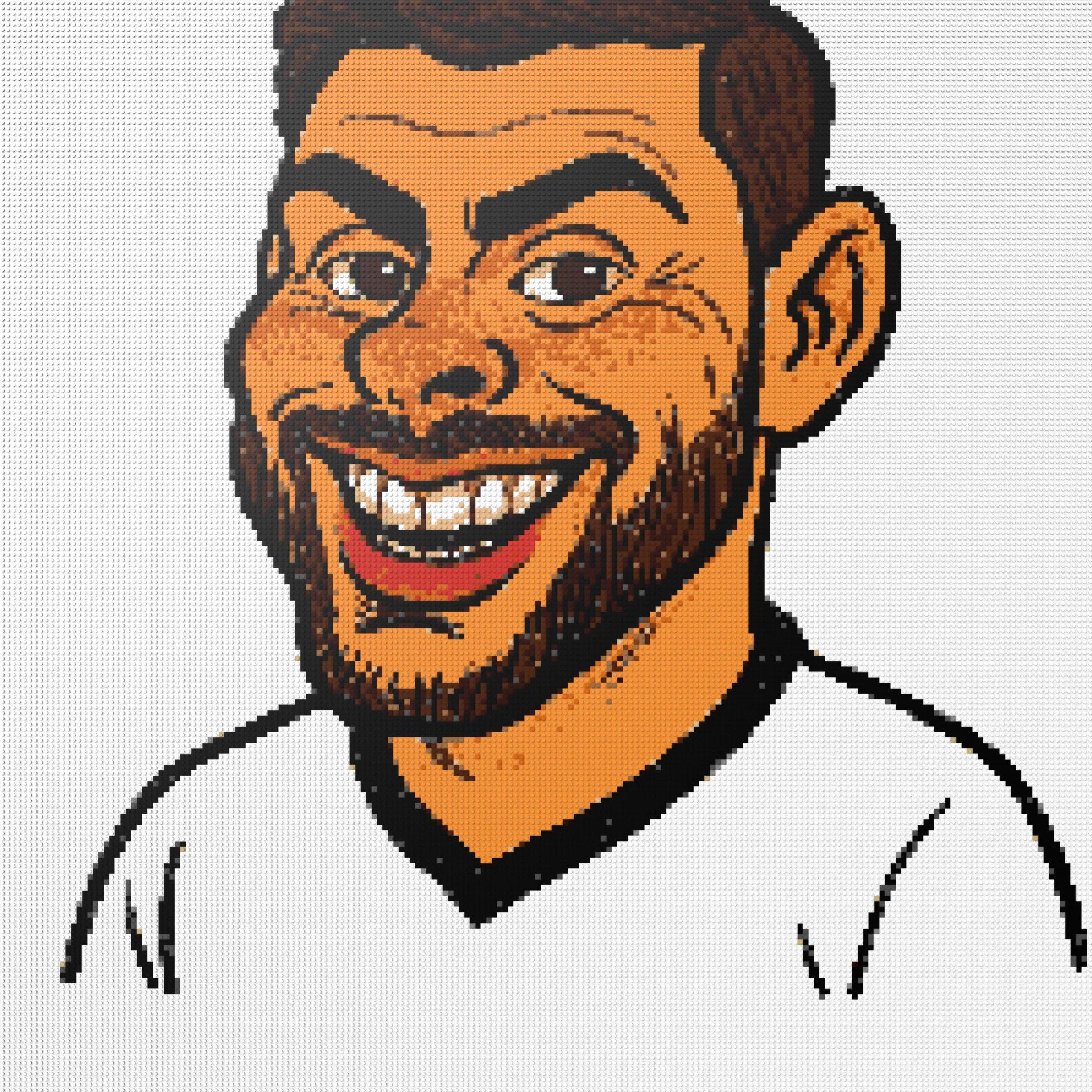 200*200studs, 160*160cm, 63*63inch