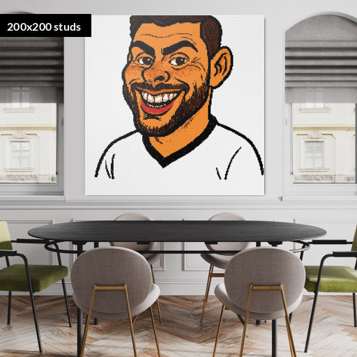 200*200studs, 160*160cm, 63*63inch