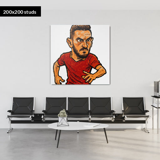 200*200studs, 160*160cm, 63*63inch