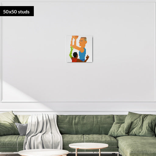 50*50studs, 40*40cm, 15,75*15,75inch