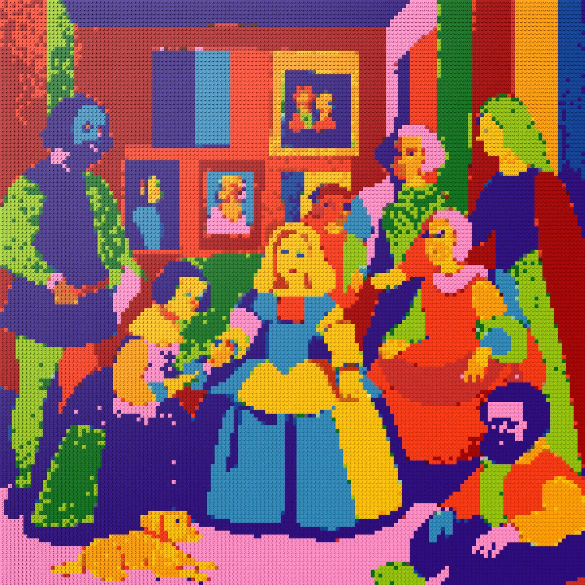 150*150studs, 120*120cm, 47,25*47,25inch