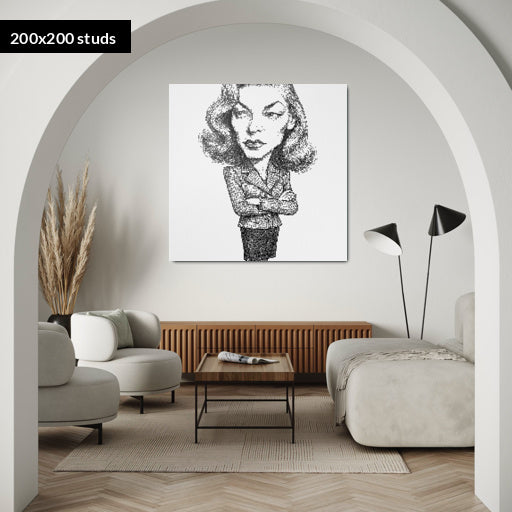 200*200studs, 160*160cm, 63*63inch