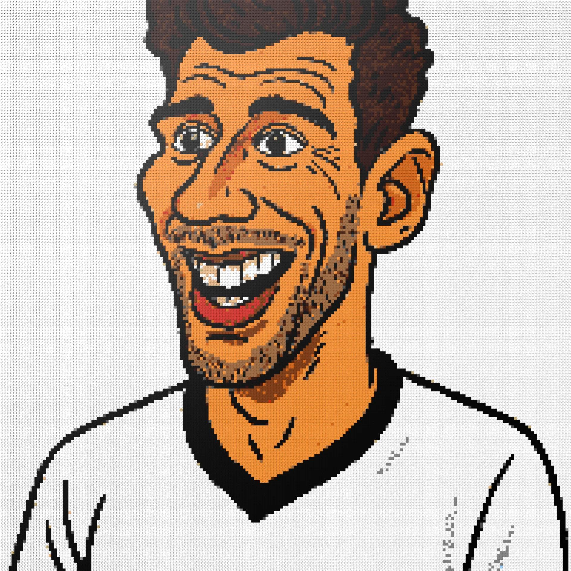 200*200studs, 160*160cm, 63*63inch