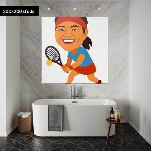 200*200studs, 160*160cm, 63*63inch