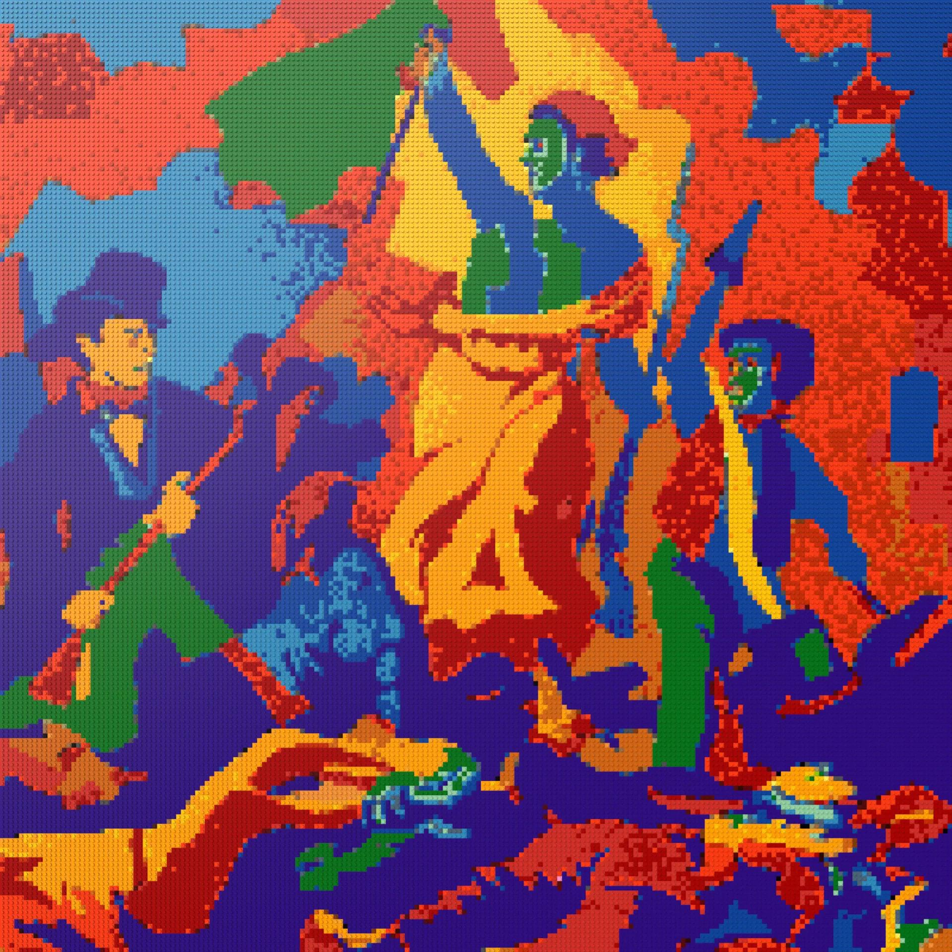 200*200studs, 160*160cm, 63*63inch