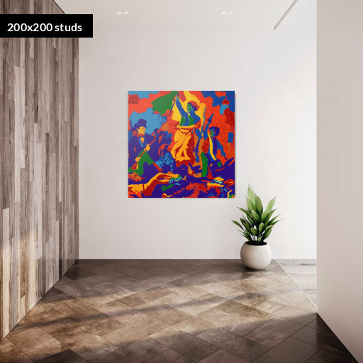 200*200studs, 160*160cm, 63*63inch