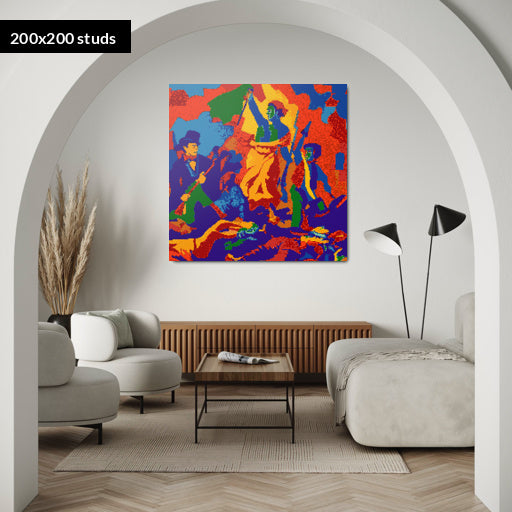 200*200studs, 160*160cm, 63*63inch