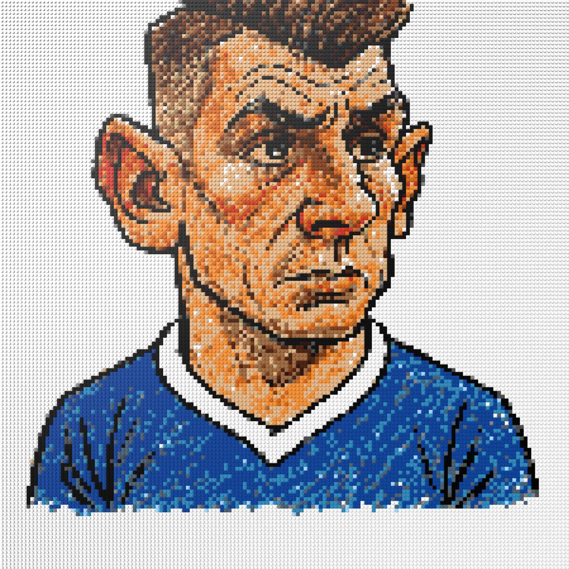 150*150studs, 120*120cm, 47,25*47,25inch