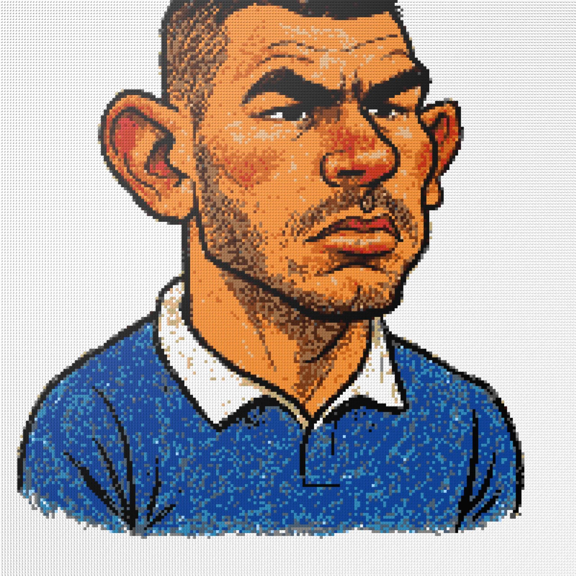 200*200studs, 160*160cm, 63*63inch