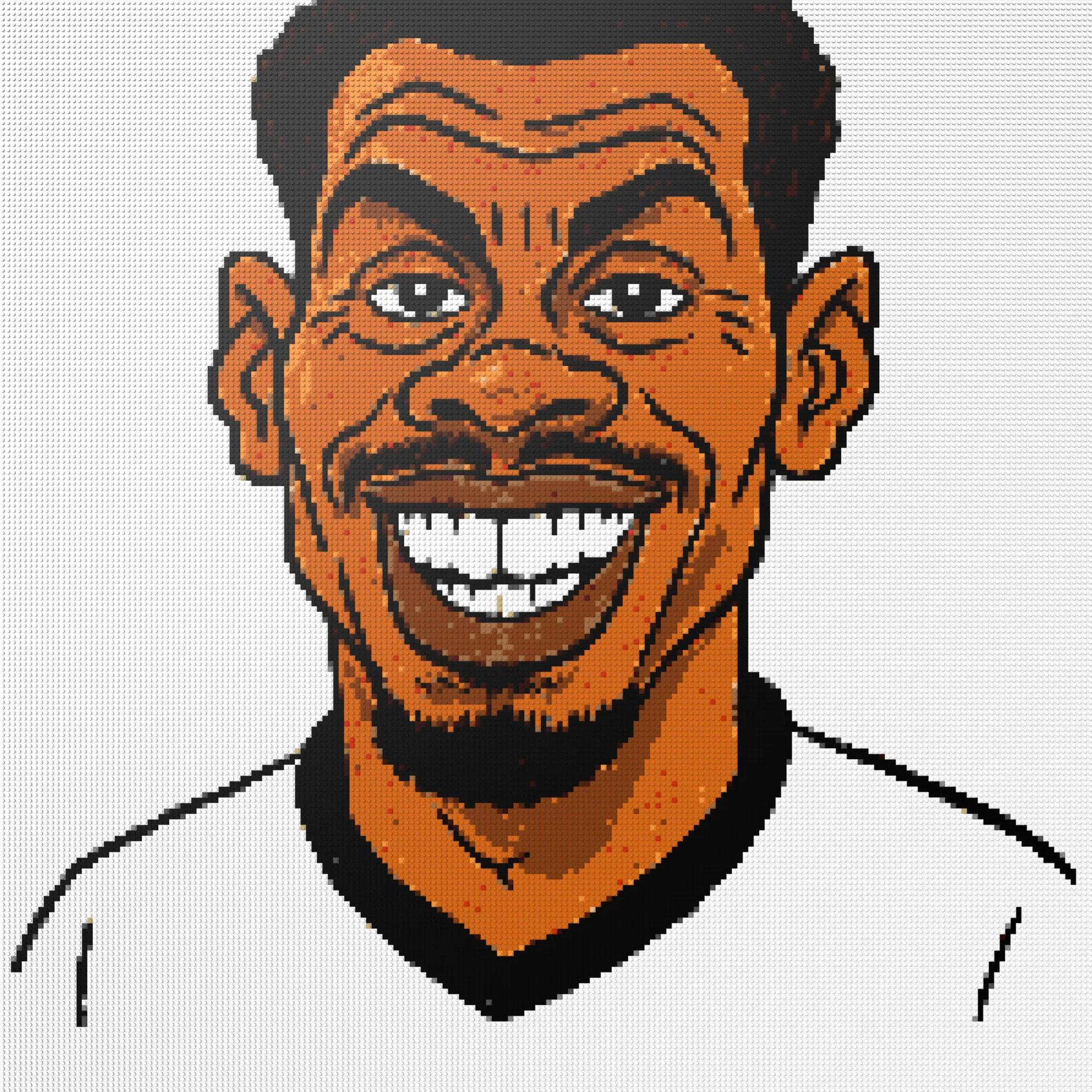 200*200studs, 160*160cm, 63*63inch