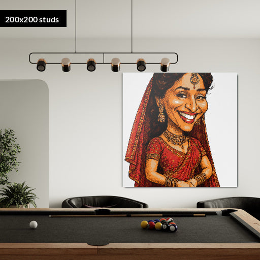 200*200studs, 160*160cm, 63*63inch