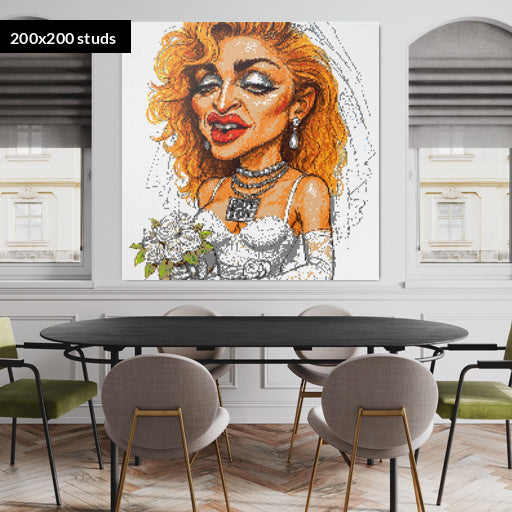 200*200studs, 160*160cm, 63*63inch