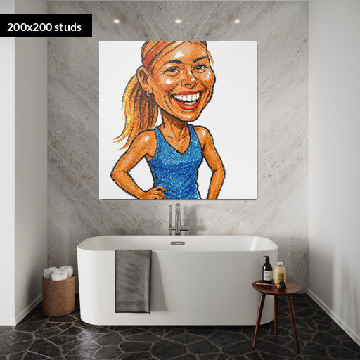 200*200studs, 160*160cm, 63*63inch