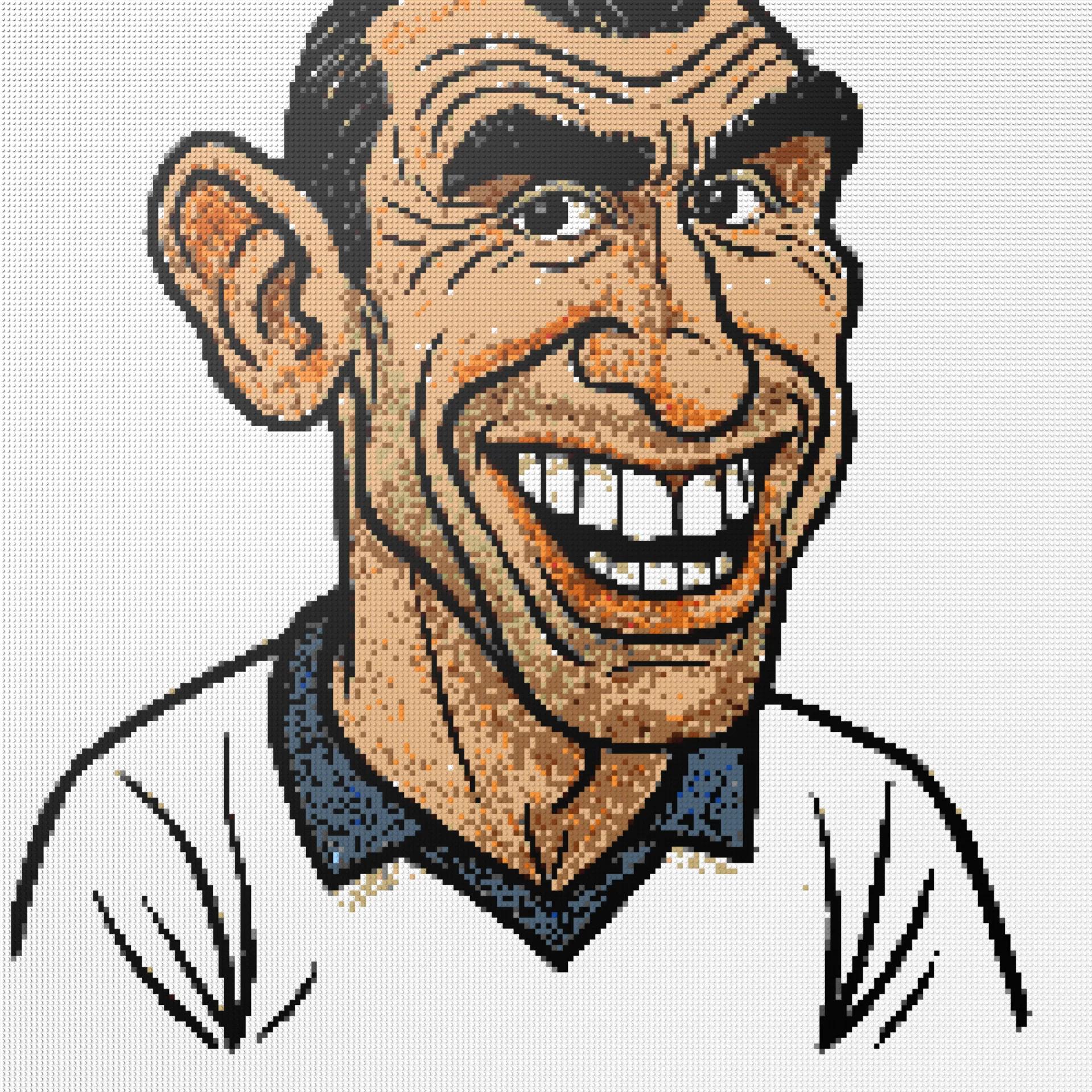 200*200studs, 160*160cm, 63*63inch