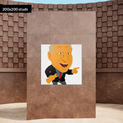 200*200studs, 160*160cm, 63*63inch
