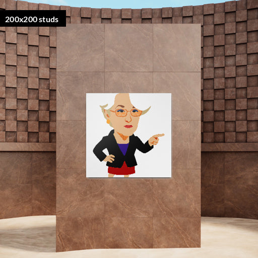200*200studs, 160*160cm, 63*63inch