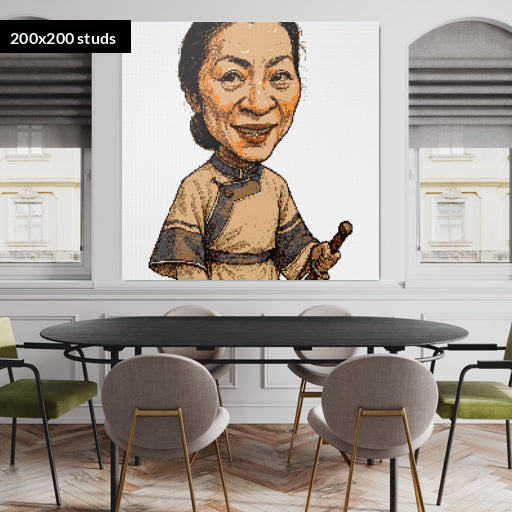 200*200studs, 160*160cm, 63*63inch