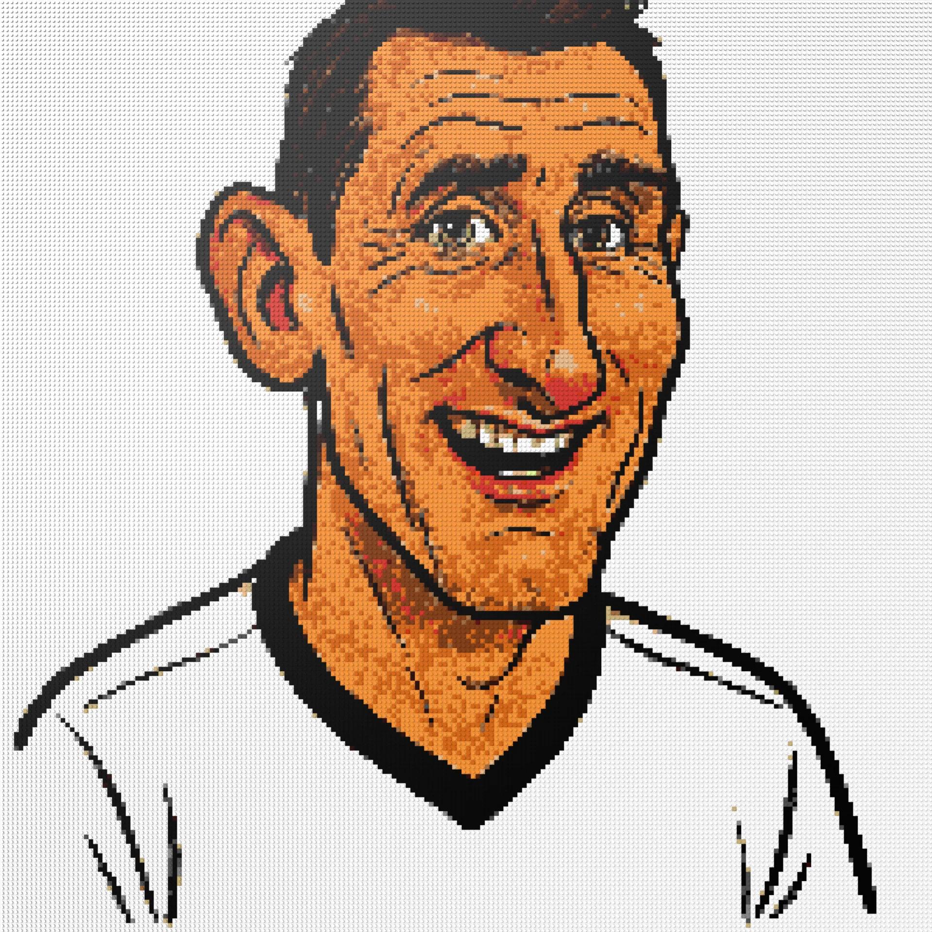 200*200studs, 160*160cm, 63*63inch